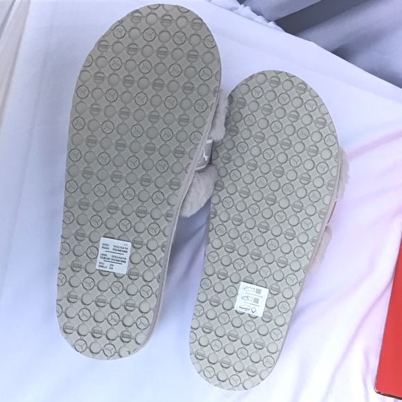 Junior PUMA Fluff Remix Slide Athletic Sandals Casual - Light Gray - Picture 3 of 9